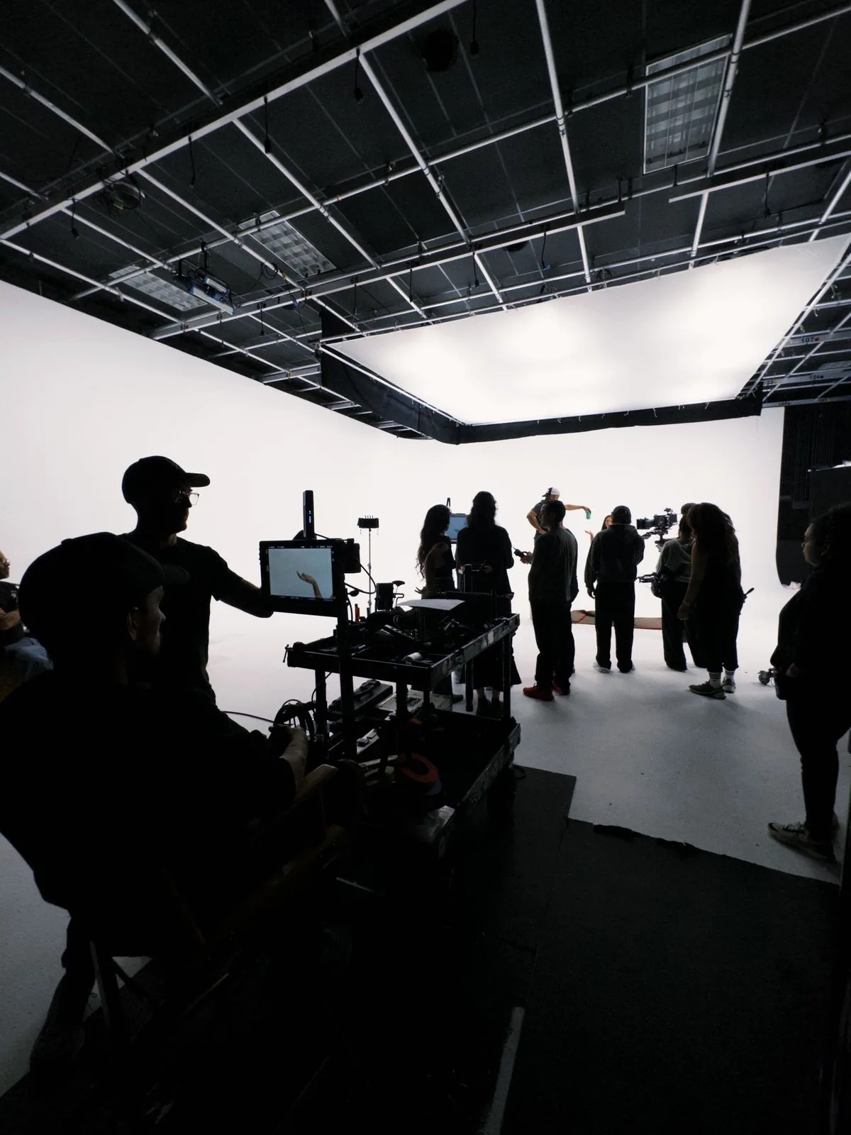 The White Nest sound stage with a full white cyclorama